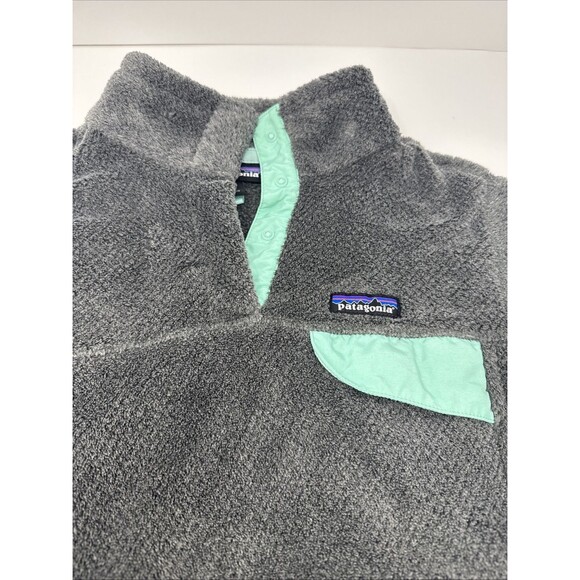 Patagonia Re-Tool Snap-T Fleece Pullover Sweater Gray Teal Women's Medium grey - Picture 3 of 6
